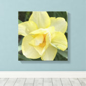 greyforaday Yellow Floral Print キャンバスプリント (インサイチュ (ウッドフロア))