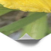 greyforaday Yellow Floral Print ポスター (角)