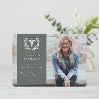 GreyGreen Caduceus医学部卒業写真 案内状