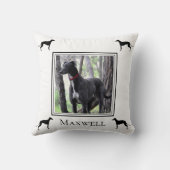 Greyhoundの写真パーソナライズされた クッション (裏面)