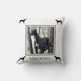 Greyhoundの写真パーソナライズされた クッション