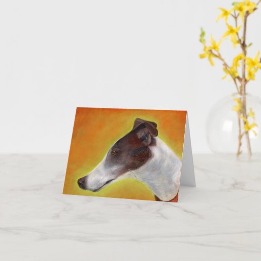 Greyhoundアートカード(a93a) カード (黄色い花)