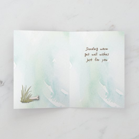 Greyhoundイタリアンが感じ手術後により良い犬 カード (内部)