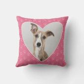 Greyhoundイタリアンは私のバレンタイン犬の写真かわいい クッション (裏面)