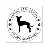 Greyhoundイタリアンシルエット(前足と文字) セルフインキングスタンプ (デザイン)