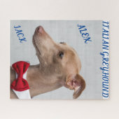 GREYHOUNDイタリアンパズルと名パーソナライズされた前。 ジグソーパズル (横)