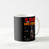 Greyhound所有者の5つの規則 コーヒーマグカップ (正面右)