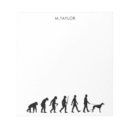 Greyhound所有者への進化 ノートパッド (正面)