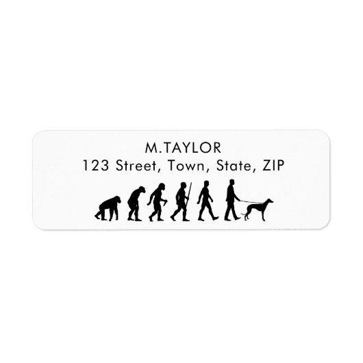 Greyhound所有者への進化 ラベル (正面)