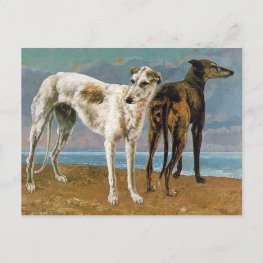 Greyhound 絵画s - Two Greyhounds - Artヴィンテージ ポストカード (正面)