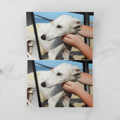 Greyhound 3Dエフェクト誕生日グリーティングカード カード (内部)