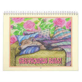 Greyhound Calendar -愛犬家用のWall Calendar カレンダー