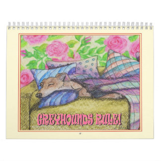 Greyhound Calendar -愛犬家用のWall Calendar カレンダー