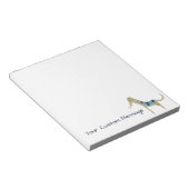 Greyhound Cartoon Dog in Coat ノートパッド (アングル)