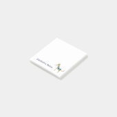 Greyhound Cartoon Dog in Coat ポストイット (アングル)