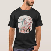 Greyhound Cherry Blossom Dog Breed Japanese Sakura Tシャツ (正面)
