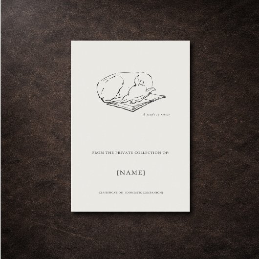 Greyhound- Custom Ex libris bookplate  長方形シール