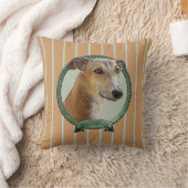 Greyhound dans cadre クッション (ブランケット)