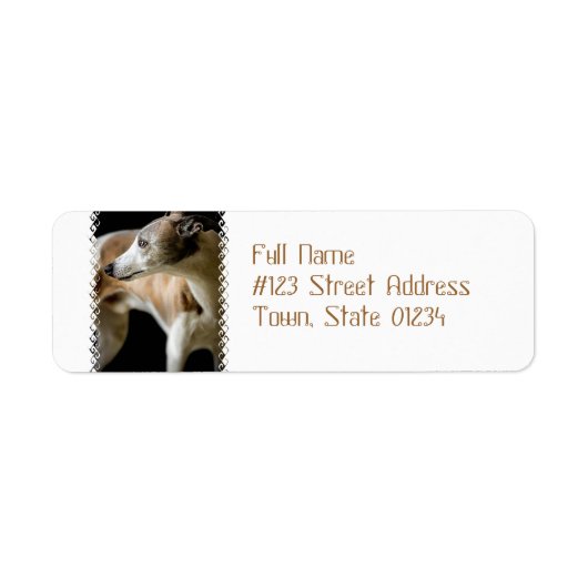 Greyhound Dogの宛名ラベル ラベル (正面)