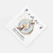 Greyhound Dog結婚のナプキンと犬の写真 スタンダードランチョンナプキン (角)