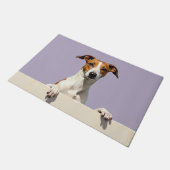 Greyhound Dog Doormat Art ドアマット (アングル)