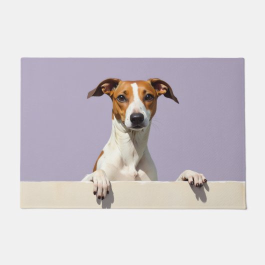 Greyhound Dog Doormat Art ドアマット (正面)