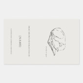 Greyhound- Ex libris bookplate Sticker 長方形シール (正面)