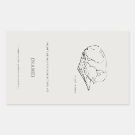 Greyhound- Ex libris bookplate Sticker 長方形シール