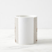 Greyhound Fencer in Cream Full 2 コーヒーマグカップ (中央)