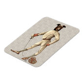 Greyhound Fencer in Cream Full 2 マグネット (左側)