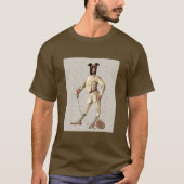Greyhound Fencer in Cream Full 2 Tシャツ (正面)