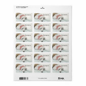 Greyhound in Santa Hat住所 シール (フルシート)