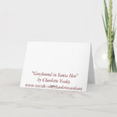 「Greyhound in Santa Hat」ドッグアートクリスマスカード シーズンカード (裏面)