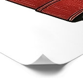 Greyhound in Winter Coat, Stylized Drawing ポスター (角)