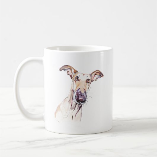 Greyhound Mug –  Dog Mom Coffee Mug コーヒーマグカップ (左)