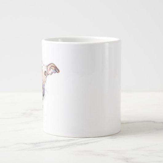 Greyhound Mug –  Dog Mom Coffee Mug ジャンボコーヒーマグカップ (正面)