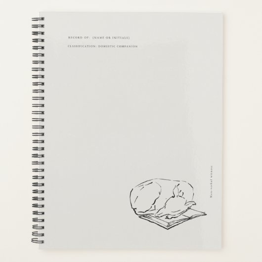 Greyhound- Naturalist Menagerie Archive  プランナー手帳 (正面)