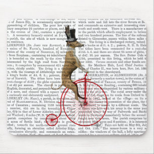 Greyhound on Red Penny Farthing Bike マウスパッド