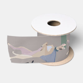 Greyhound Ribbon 3.0インチおよび一致するギフトラップ(9月) サテンリボン