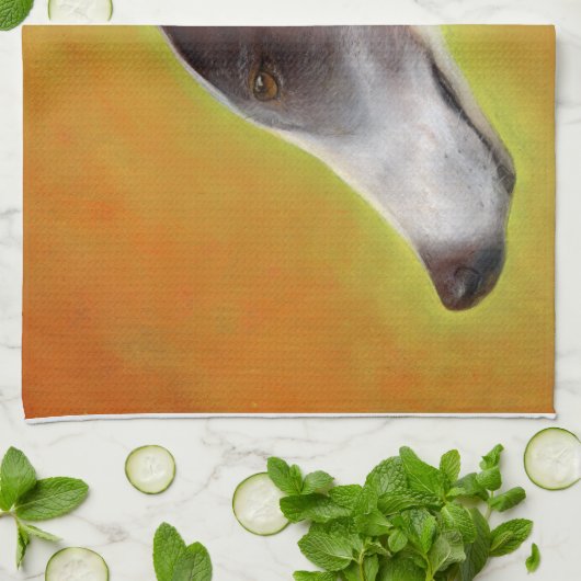 Greyhound teatowel (A96) キッチンタオル (折り畳み)