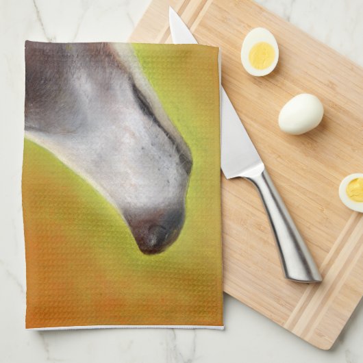 Greyhound teatowel (A96) キッチンタオル (四つ折り)