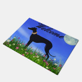 Greyhound Welcome  ドアマット (アングル)