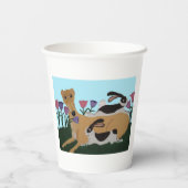 Greyhound with Bunnies Paper Cups 紙コップ (裏面)