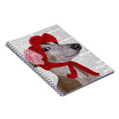 Greyhound with Red Wooly Hat 2 ノートブック (右側)