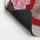 Greyhound with Red Wooly Hat 2 マウスパッド (コーナー)