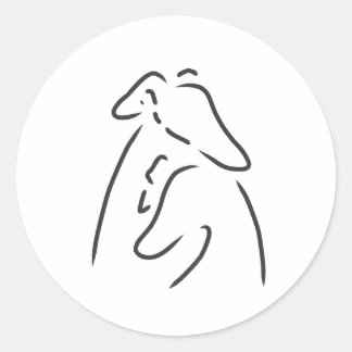 Greyhoundsスティッカーのスナグリング ラウンドシール