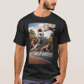 Greyhounds playing basketball tシャツ (正面)