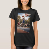 Greyhounds playing basketball tシャツ (正面)
