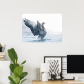 Greylagグースの自然写真 ポスター (ホームオフィス)