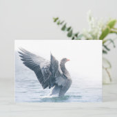 Greylag Goose自然フォトカード (スタンド正面)